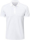 ZENGVEE Mens Polo Shirts Moisture Wicking Short Sleeve Performance Quick Dry Athletic Golf Shirts
