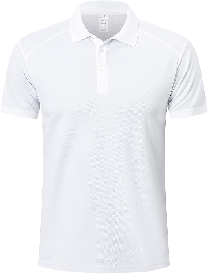 ZENGVEE Mens Polo Shirts Moisture Wicking Short Sleeve Performance Quick Dry Athletic Golf Shirts