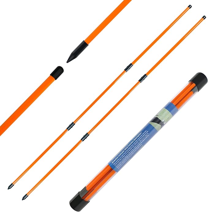 Golf Alignment Sticks 48" Collapsible Alignment Rods Golf Training Aid for Aiming, Putting, Swing Trainer, Golf Training Stick 2 Pack with Clear Tube Case
