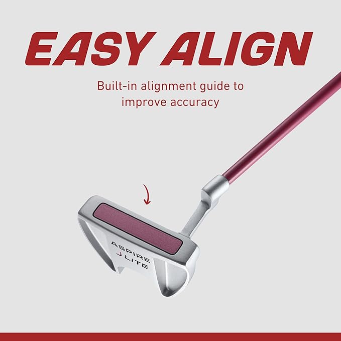 Aspire X-Lite Super Performance Junior Golf Club Set - Right-Handed Kids Golf Set with Driver, Hybrid, 7 Iron, Putter, Stand Bag & Headcovers