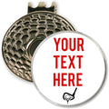 DA VINCI Golf Ball Marker with Magnetic Hat Clip, Personalized with Your Custom Text, Great Gift for Golfers