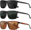 KALIYADI Polarized Sunglasses for Men and Women, Mens Sun Glasses with UV Protection for Driving Fishing Golf (3 Packs)