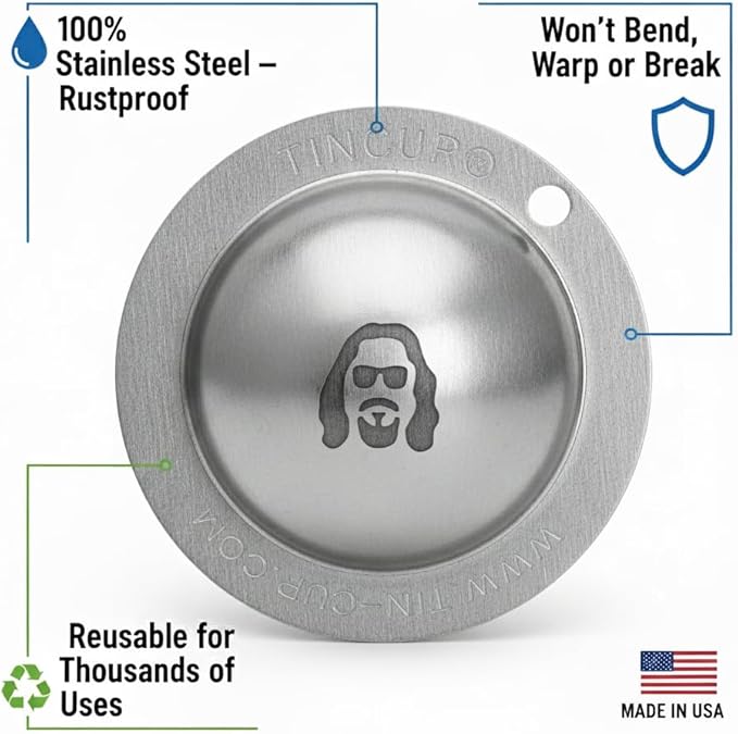 Tin Cup Golf Ball Marker Stencil - Premium Personalization Tool for Golfers - Custom Design Ball Marker - Golf Accessories Gift for Men and Women- Made in The USA