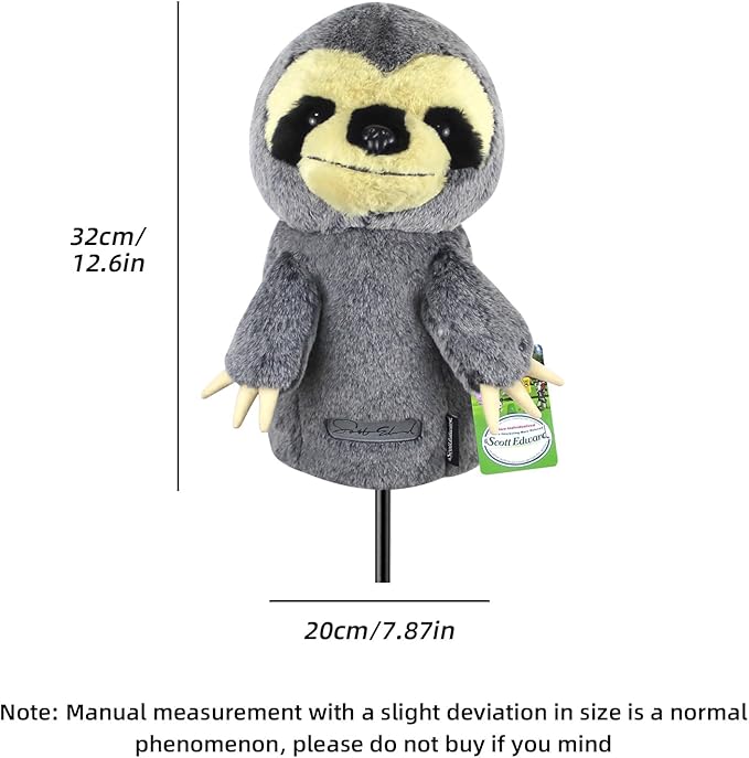 Scott Edward Golf Club Cover Fit Well for Driver or Fairway Wood Golf Club, Funny Cute Animal Design Soft Functional Golf Headcover Stylish Protection for Your Clubs for Men and Women
