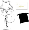 Qunrwe Stainless Steel Initial Letter A-Z Keychain,Inspirational Gifts for Women Men Friends Daughter Son Sister Dad Mom