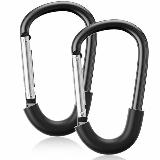 SURDOCA Stroller Hooks, 2Pcs Large Stroller Hooks for Bags, Universal Stroller Clips and Hooks, Mommy Hook for Stroller Heavy Duty, Stroller Accessories for Mom