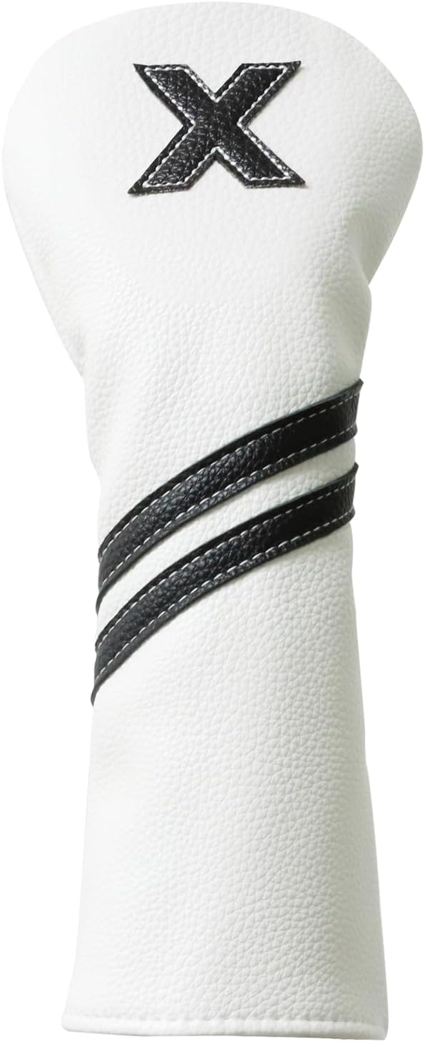 Golf Club Covers,4pcs or 1pc Golf Headcovers for Woods and Driver Fairway Hybrids Women Men - Premium PU Leather with Interchangeable Tags & Magnetic Blade and Mallet Putter Covers