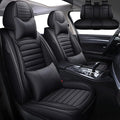 Leather Car Seat Covers for Volkswagen Golf Alltrack 2017-2019,Car Seat Covers Full Set,Seat Covers with Safety,Waterproof Seat Cover Compatible Airbag(5pcs Black Luxury)