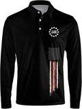 Men's Long Sleeve Golf Shirt Quick Dry 3 Button Work Fishing Outdoor Casual Collar Shirt
