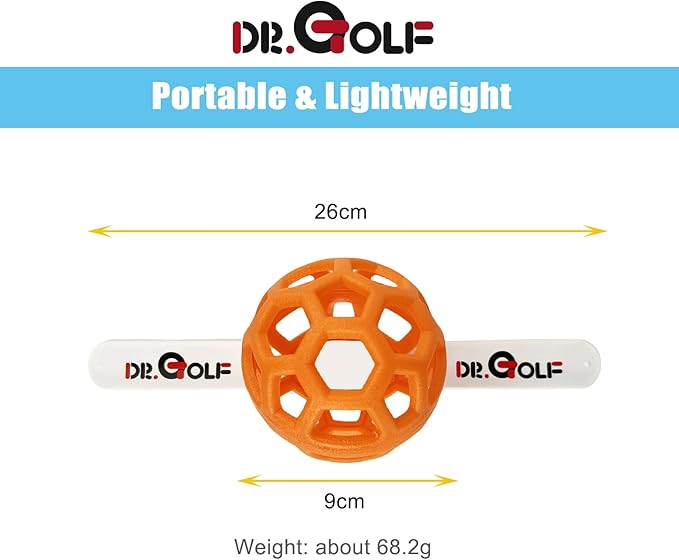 Golf Swing Trainer Aids & Tool - Patented Swing Training Ball to Correct Chicken Wing & Improve Accuracy | PGA Recommended Practice Equipment for Men & Women