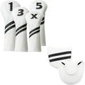 5Pcs Golf Head Covers Set for Driver, Fairway, Hybrid & Mallet Putter Cover with Magnetic Closure