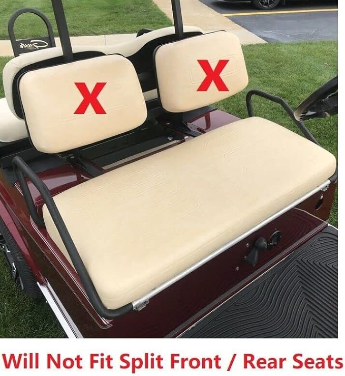Huskey Parts Company 4PCS Charcoal Gray Golf Cart Front Rear Seat Cover Diamond Stitching for EZGO RXV 2008-UP, Marine Grade Vinyl, Custom Fit, Staple On