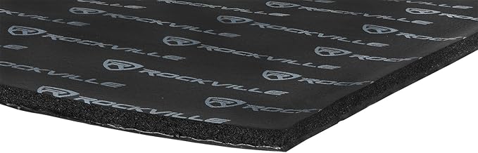 Rockville RockMat Pro 50 (50 Sq Ft) 3-in-1 Car Sound Deadener Mat – Foam/Rubber/Aluminum Layered Soundproofing Material for Car Audio & Vibration Dampening, Reduces Road Noise