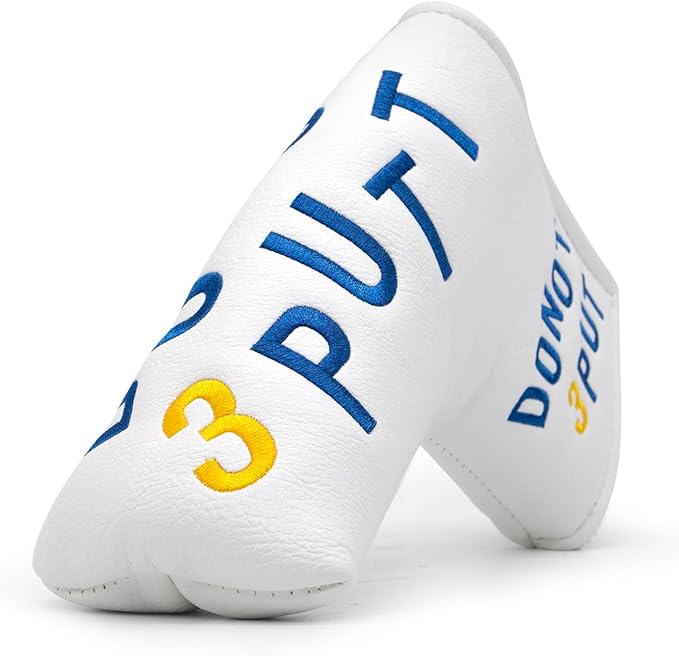 Golf Mallet Putter Cover, Golf Club Cover with Strong Magnetic Closure, PU Leather Waterproof Golf Putter Cover Golf Accessories