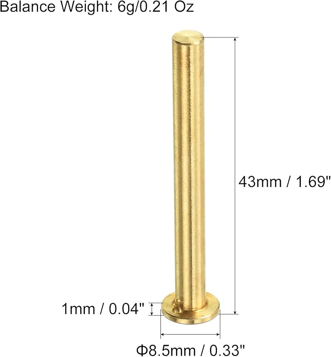 PATIKIL Golf Brass Tip Weights, Plug Insert Fit Carbon Wood Iron Steel Shafts, for Golf Club Sports
