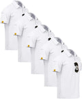ZITY 5 Pack Mens Polo Shirt Short Sleeve Sports Golf Tennis T-Shirt Moisture-Wicking Summer Shirts