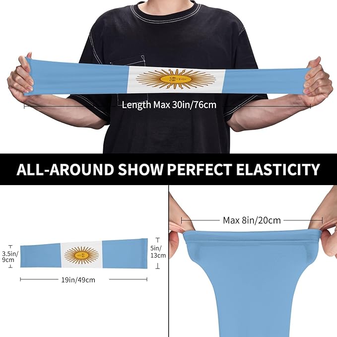Cute Flag Arm Sleeves Cooling Sun Protection Sports Flag Sleeves for Men Women