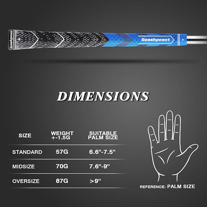 Cross Cord Golf Grips 13 Pack with Golf Grip Kit，Premium Hybrid, Anti-Slip Golf Club Grips, High Feedback & All Weather Performance Golf Grips