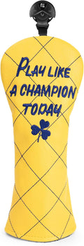 Golf Club Head Covers Premium Leather Golf Driver Fairway(FW) Wood Hybrid(UT) Covers with Number Tags, Golf Mallet Putter Cover Play Like A Champion