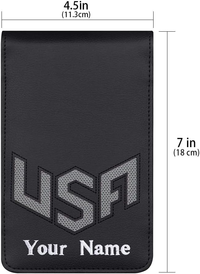 Golf Scorecard Holder & Yardage Book Cover, Golf Accessories Black Premium Leather Yardage Book Holders Cover