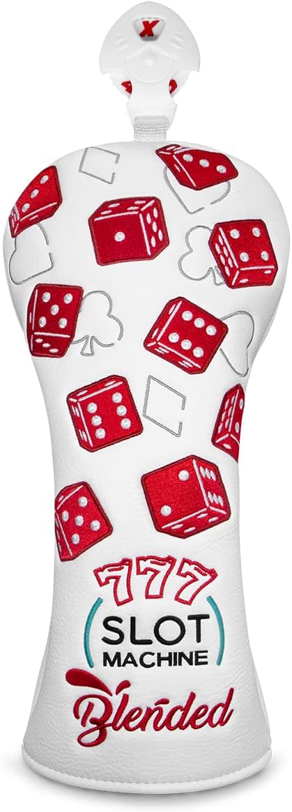 Golf Club Covers Lucky 777 Blade Putter Headcover Golf Driver Covers Fairway Wood Headcover Hybrid Head Cover Blade Putter Cover Leather 3 Wood Headcovers Golf Headcovers for All Brand