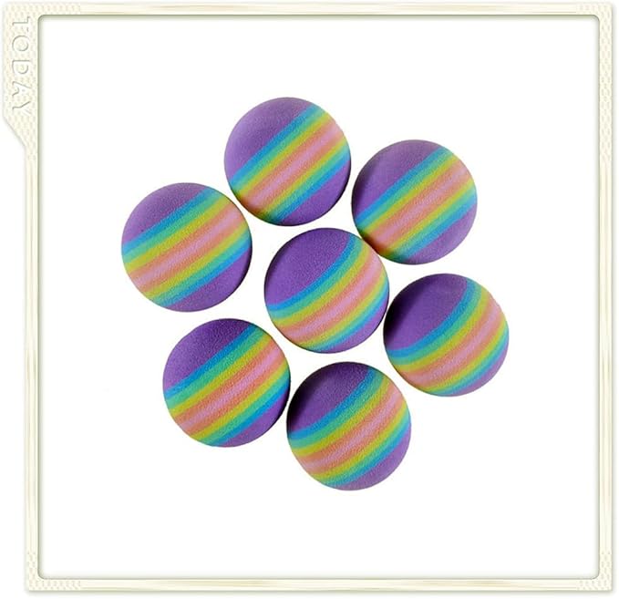 Scott Edward Air Golf Practice Balls, Bright Multicolor and Lightweight Sponge Ball, 20 Pieces, Golf Training Indoor and Outdoor, for Backyard Hitting Mat, Soft for Children, Pets