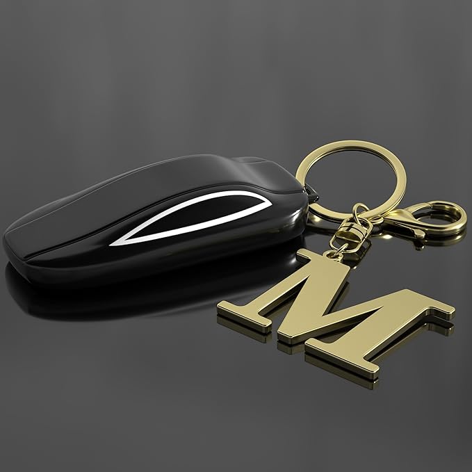 Stainless Steel Gold Letter A-Z Keychain for Women Men, Initial Letter Pendant with Key Ring, Charms for Key Backpack Bag