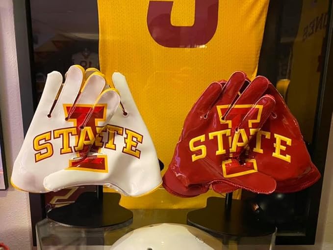 Collectible Glove Display - Mount or Desk Stand Adjustable Hands Floating Ideal for Football Receiver & Lineman, Baseball, Soccer Gloves