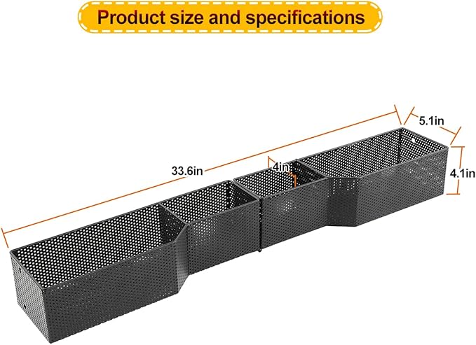 XUANYUDG0769 Golf Cart Front Inner Basket Mesh Storage Tray Organizer Extended Additional Storage for Golf Carts
