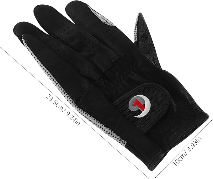 NOLITOY Left Handed Golf Glove Men Ergonomic Lambskin Mitt with Anti-Slip Grip Particles All Weather Protection for Professional and Casual Golfers Stylish and Comfortable Design