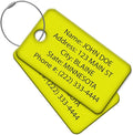 Custom Luggage Tags used for Travel Tags for Luggage, Luggage Tags for Suitcases, Travel Luggage. Made with Eye Catching High Visibility High Impact Acrylic. Each Luggage Tag includes a Wire Ring Loop