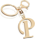 Cute Stainless Steel Gold Initial Letter Keychain for Women Girl, Charms for Key Handbag Backpack Bag, Personalized Gift