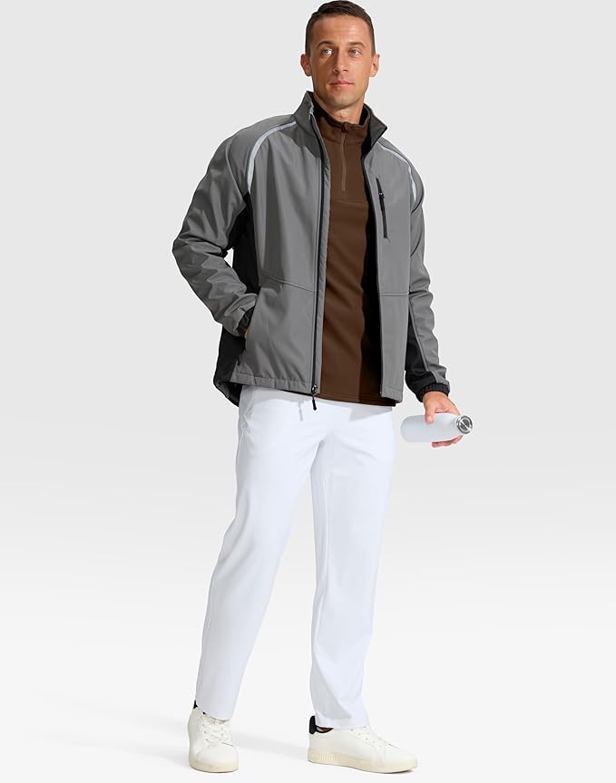 Pudolla Men's Quarter Zip Pullover with 2 Pockets Fleece Warm Soft Golf Sweatshirts for Athletic Workout Running