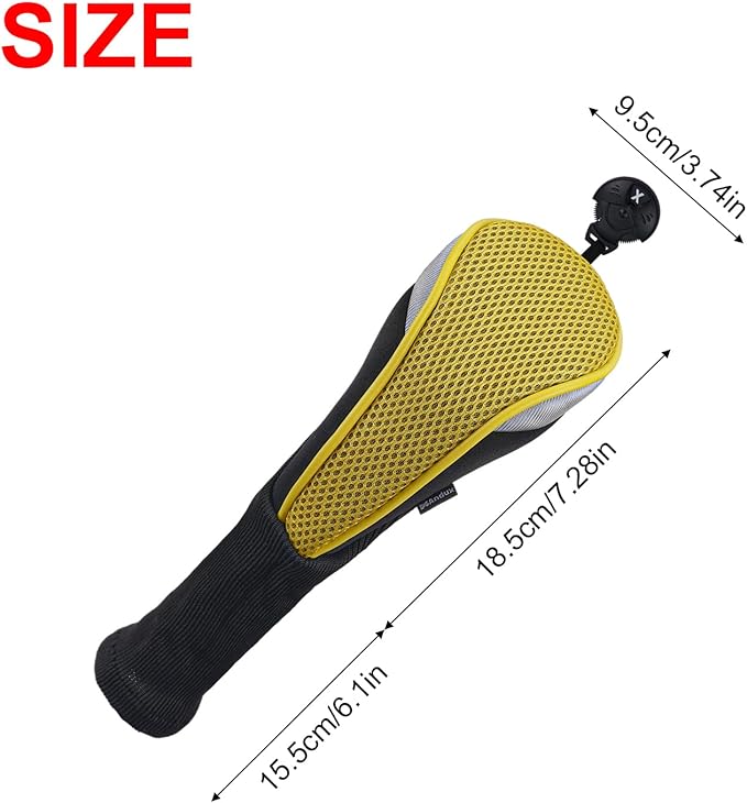 Andux 4pcs/Pack Long Neck Golf Hybrid Club Head Covers Dial No. Tag CTMT-02
