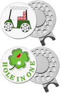 FINGER TEN Golf Ball Marker with Hat Clip Markers Assorted Patterns Value Gift Set Mark Golf Divot Tool Accessories for Men Women Kids