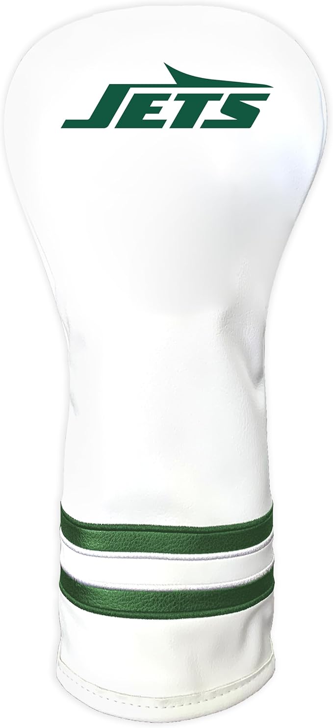 Team Golf NFL White Vintage Fairway Golf Club Headcover, Form Fitting Design, Retro Design