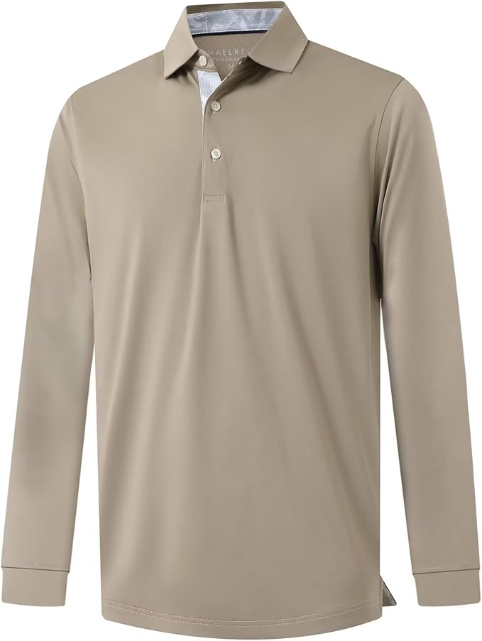 Mens Polo Shirts Short and Long Sleeve Casual Solid Stylish Dry Fit Performance Designed Collared Golf Polo Shirts for Men