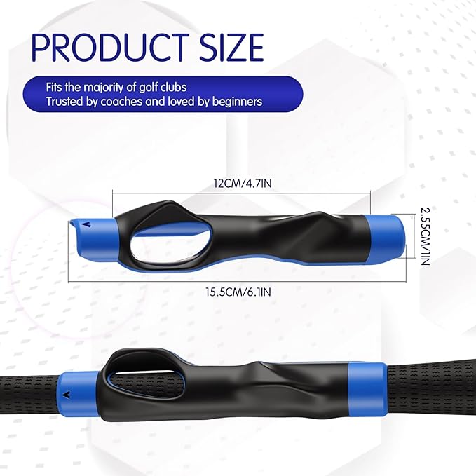 4 Pcs Golf Grip Trainer, Golf Training Aid Swing Trainers Club Grips Accessories for Golfer Enhance Strength Hand Position and Swing Technique, Unique Gift for Golfing Enthusiasts