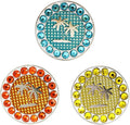 Myartte Golf Ball Markers Crystal Ball Markers Pack of 3