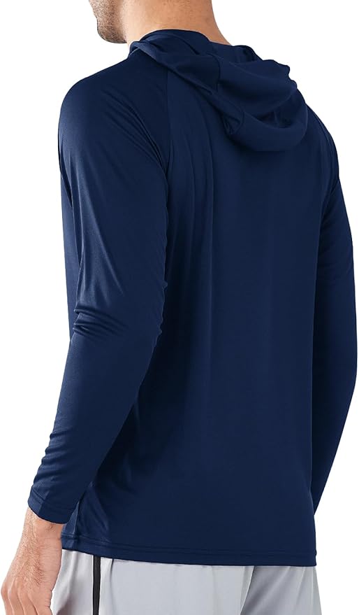 NORTHYARD Men's UPF 50+ Hoodie Shirts Long Sleeve Sun Protection Fishing Swim Beach UV SPF Rash Guard Quick Dry Lightweight