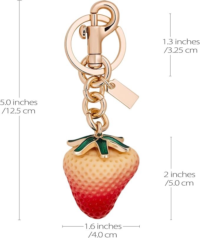 Cherry Bag Charm, Cute Strawberry Fruit Bags Charm Purse Charms Keychain Women Bag for Handbag