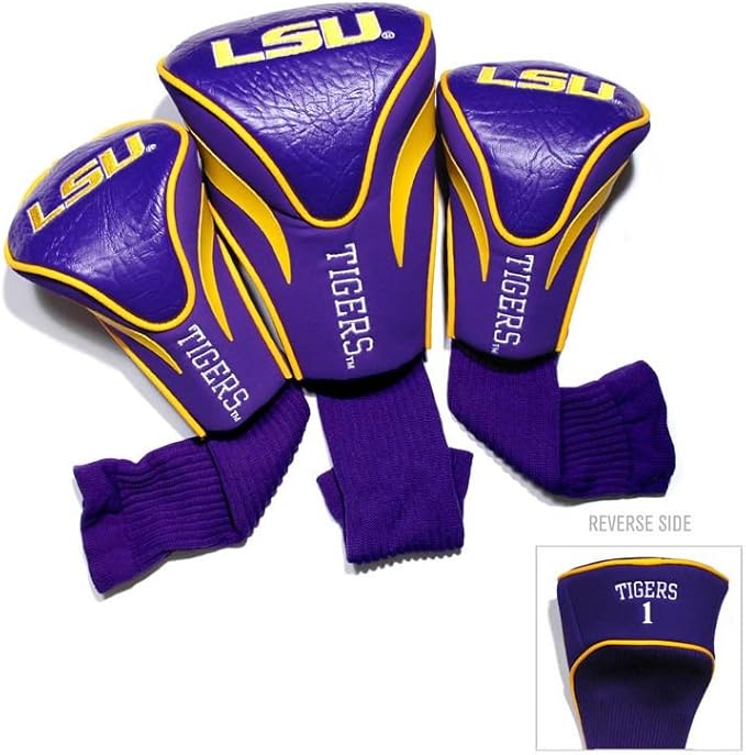 Team Golf NCAA Numbered 1, 3, & X, Fits Oversized Drivers, Utility, Rescue & Fairway Clubs, Velour Lined for Extra Club Protection