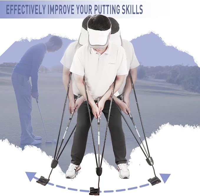 Golf Putting Training Aid, Putting Aid Golf Training Equipment for Perfect Putt, Attaches to Any Putter Shaft