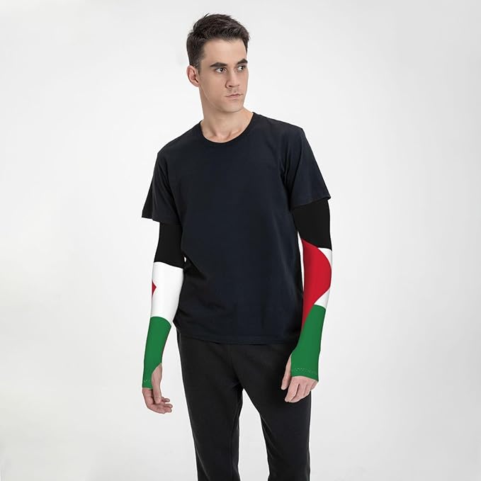 Cute Flag Arm Sleeves Cooling Sun Protection Sports Flag Sleeves for Men Women
