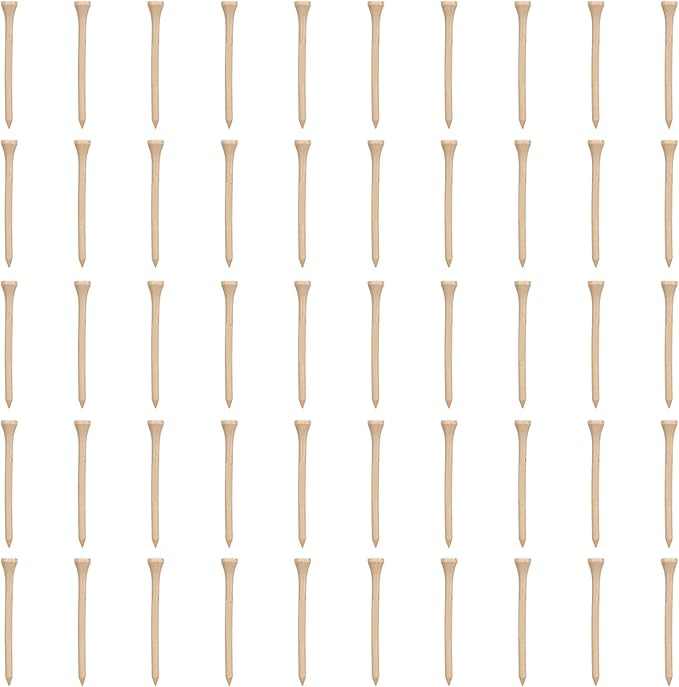 plplaaoo Professional Golf Tees 50pcs Premium Wooden Golfing Tees for Improved Accuracy and Power Durable Maple Wood Golf Accessories