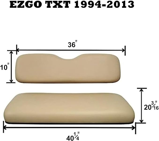 Huskey Parts Company 2PCS Charcoal Gray Golf Cart Front Seat Cover Diamond Stitching for EZGO TXT/Medalist 1994-2013, Marine Grade Vinyl, Custom Fit, Staple On…