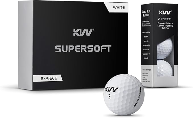 KVV 2-Piece Golf Balls, High Performance Golf Ball for Distance Super Soft, One Dozen