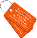 High Visibility Multi Pack Customized Tavel ID Tag - Luggage Tag - Golf Bag ID - Personalized ID Travel Tag - Imprinted Luggage Tag - Luggage, Bikes, Sport Equipment and More. (2)
