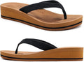 COFACE Flip Flops for Women With Comfortable Arch Support Ladies Fashion Platform Thong Sandals Soft Yoga Mat Sole For Beach/Indoor Outdoor