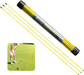 FINGER TEN Golf Alignment Sticks Rods Swing Trainer Tools 48 Inch 2 Or 3 Pack, Fits in Golf Bag Tour Stickers Practice Training Aid